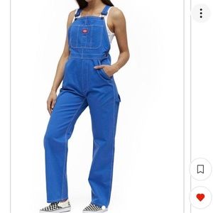 Dickies Relaxed Dungarees Overalls. Women’s juniors SzL. NWT. Cobalt blue